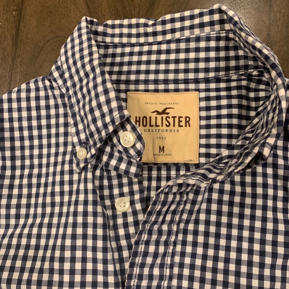 Hollister men’s button down Medium Navy